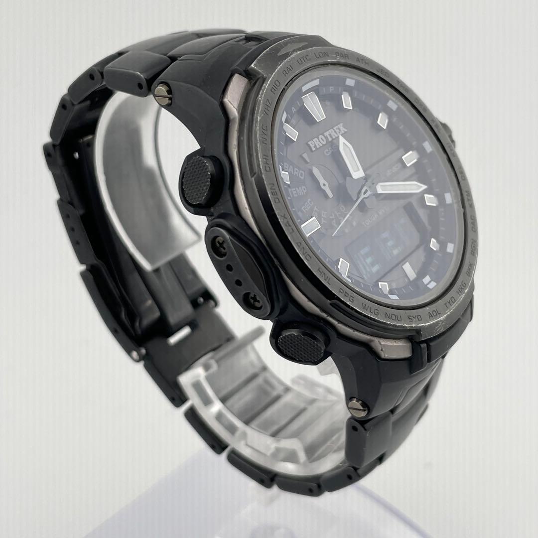 【稼働/反転液晶】カシオ　プロトレック　ワールドタイム　電波ソーラー　腕時計