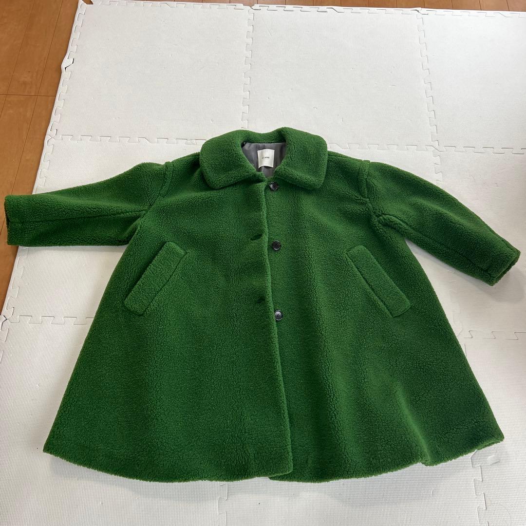CLANE クラネ　グリーン チェスターコート サイズ1 ボアコート