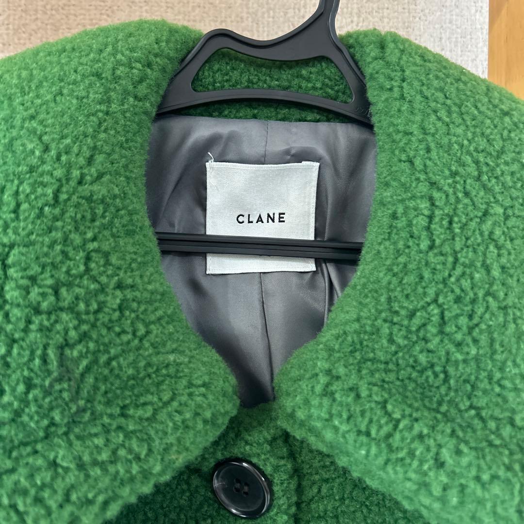 CLANE クラネ　グリーン チェスターコート サイズ1 ボアコート