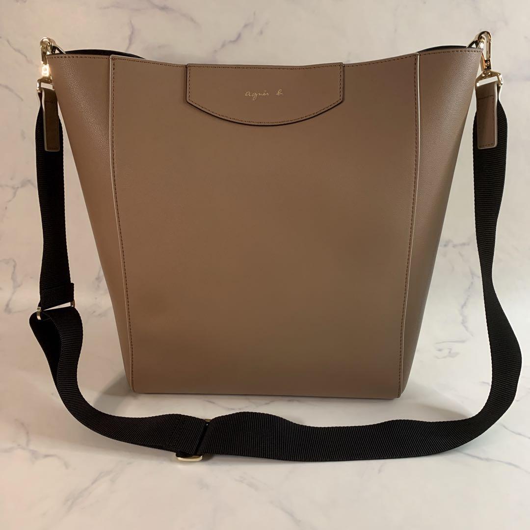 アニエスベー　ベージュ トート型ショルダーバッグ