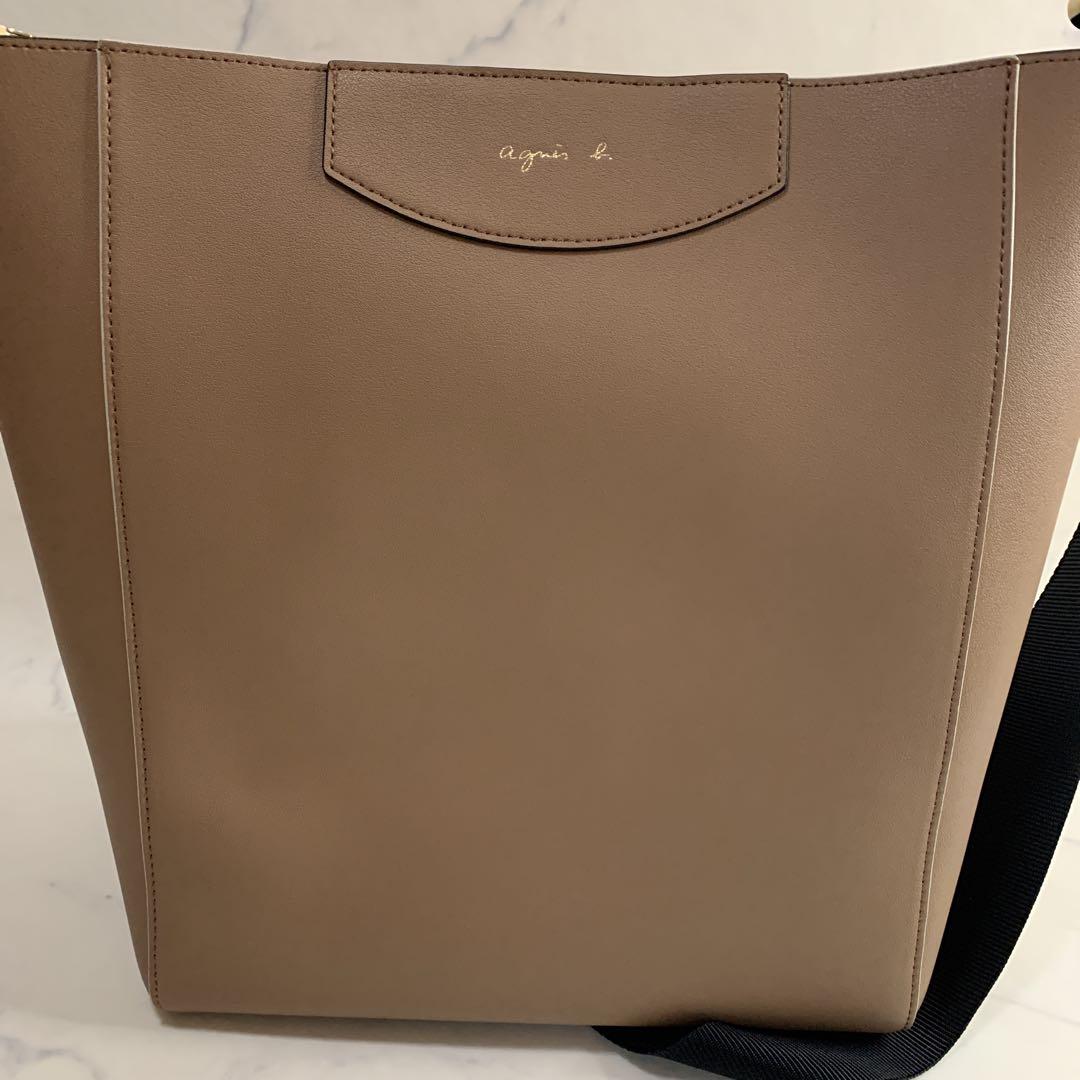 アニエスベー　ベージュ トート型ショルダーバッグ