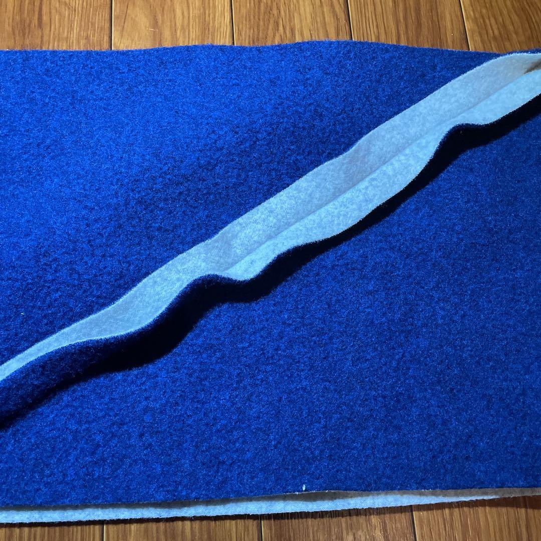 【ほぼ新品】フィンガリン マフラー 日本製 ブルー×ホワイト