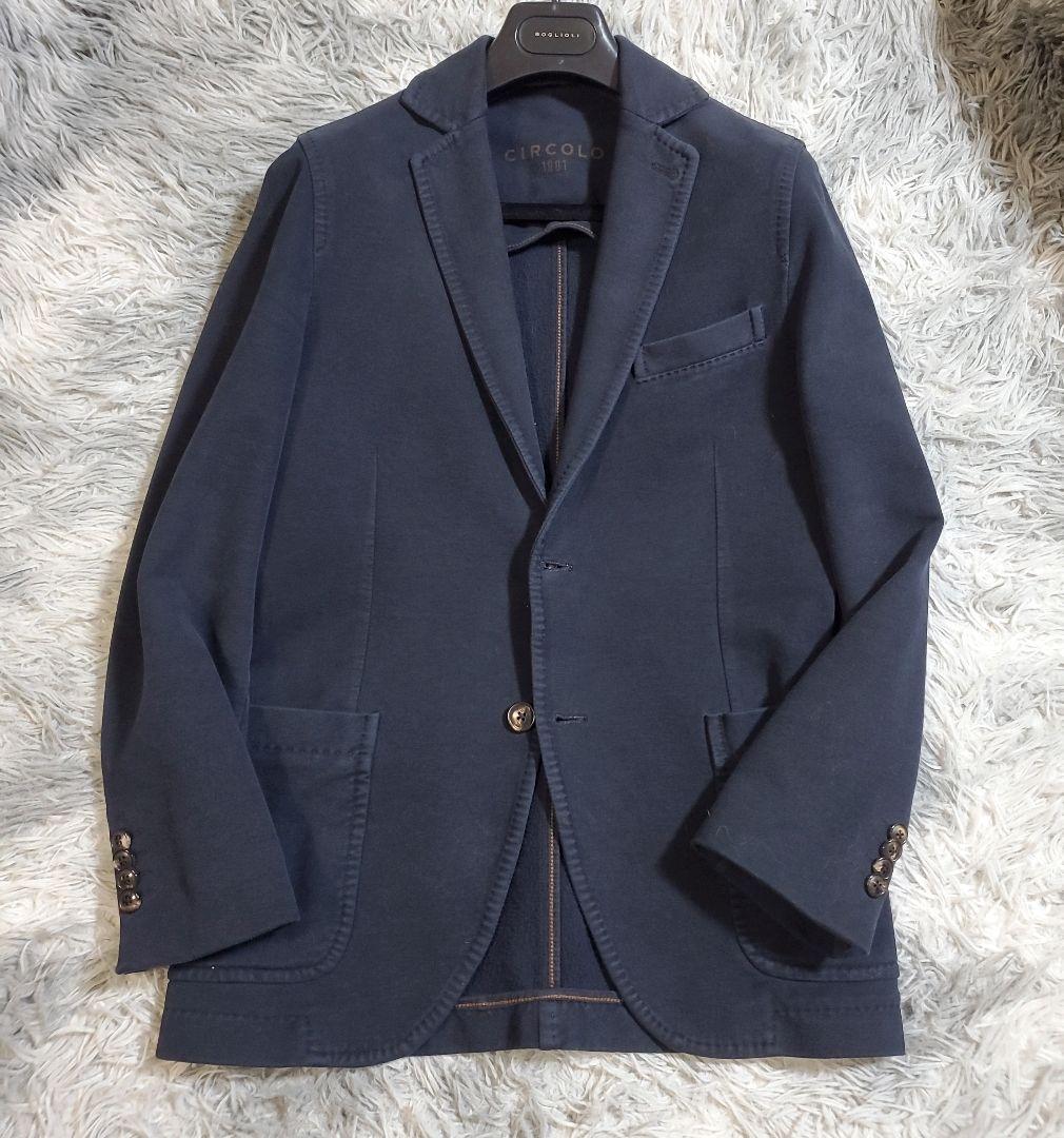 チルコロ 1901　テーラードジャケット　ストレッチ素材　ネイビー　size42