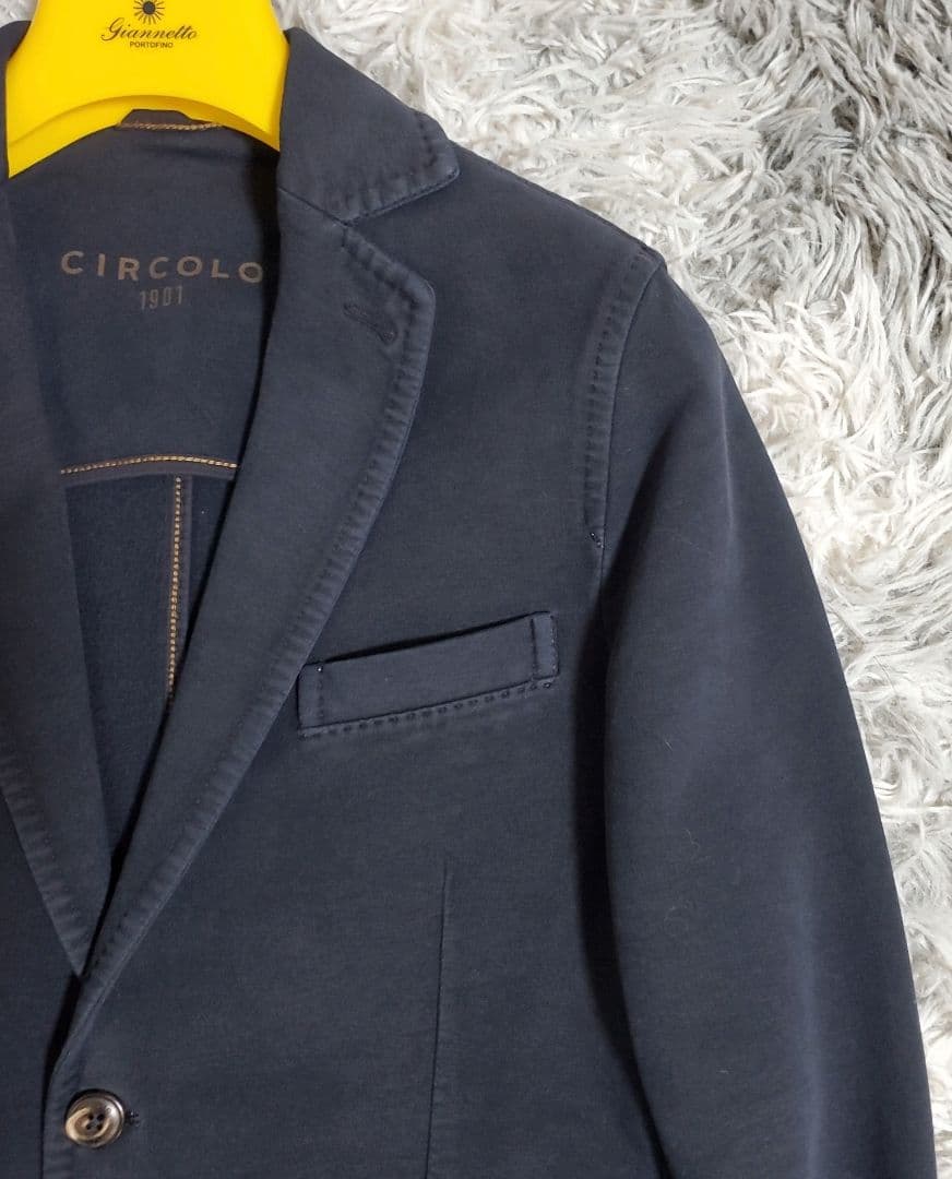 チルコロ 1901　テーラードジャケット　ストレッチ素材　ネイビー　size42