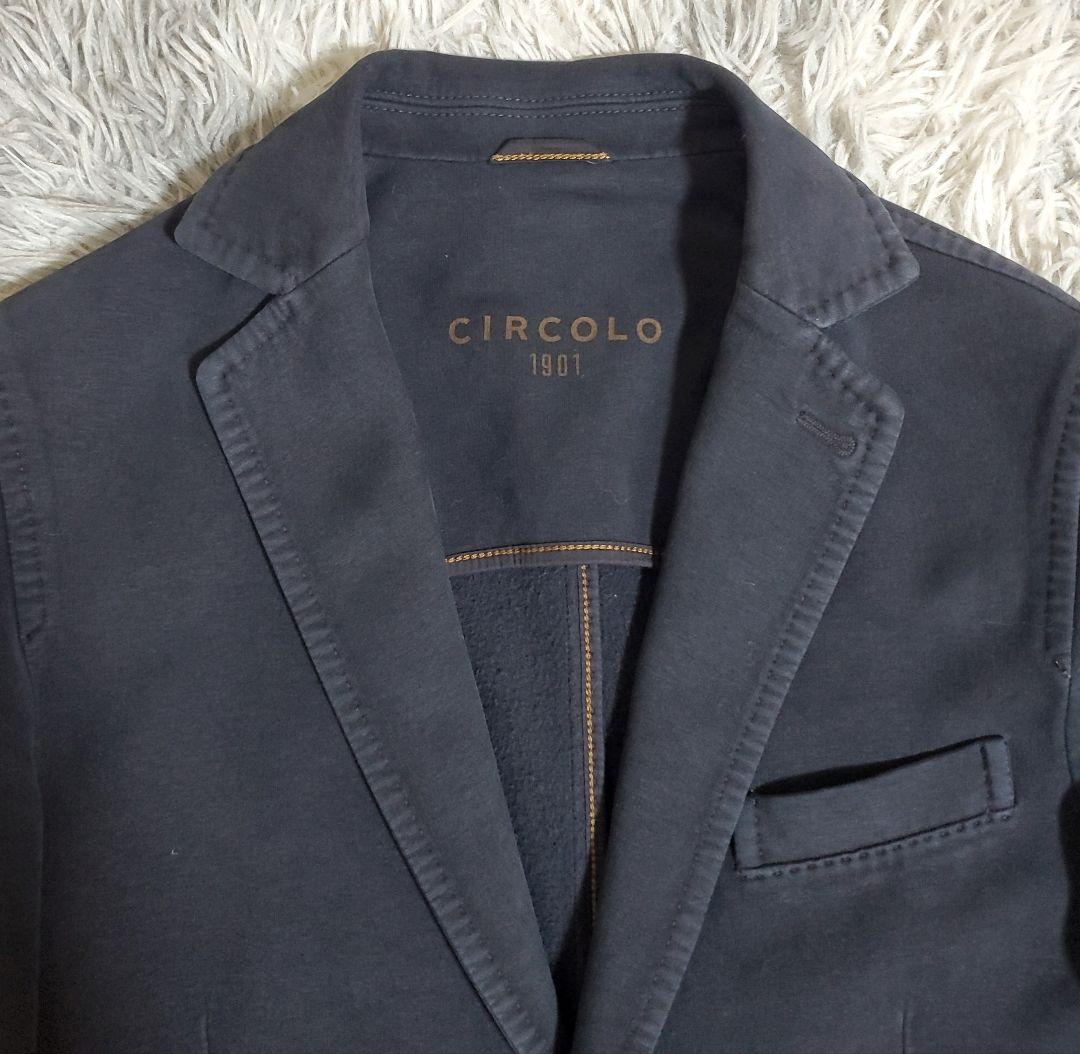 チルコロ 1901　テーラードジャケット　ストレッチ素材　ネイビー　size42