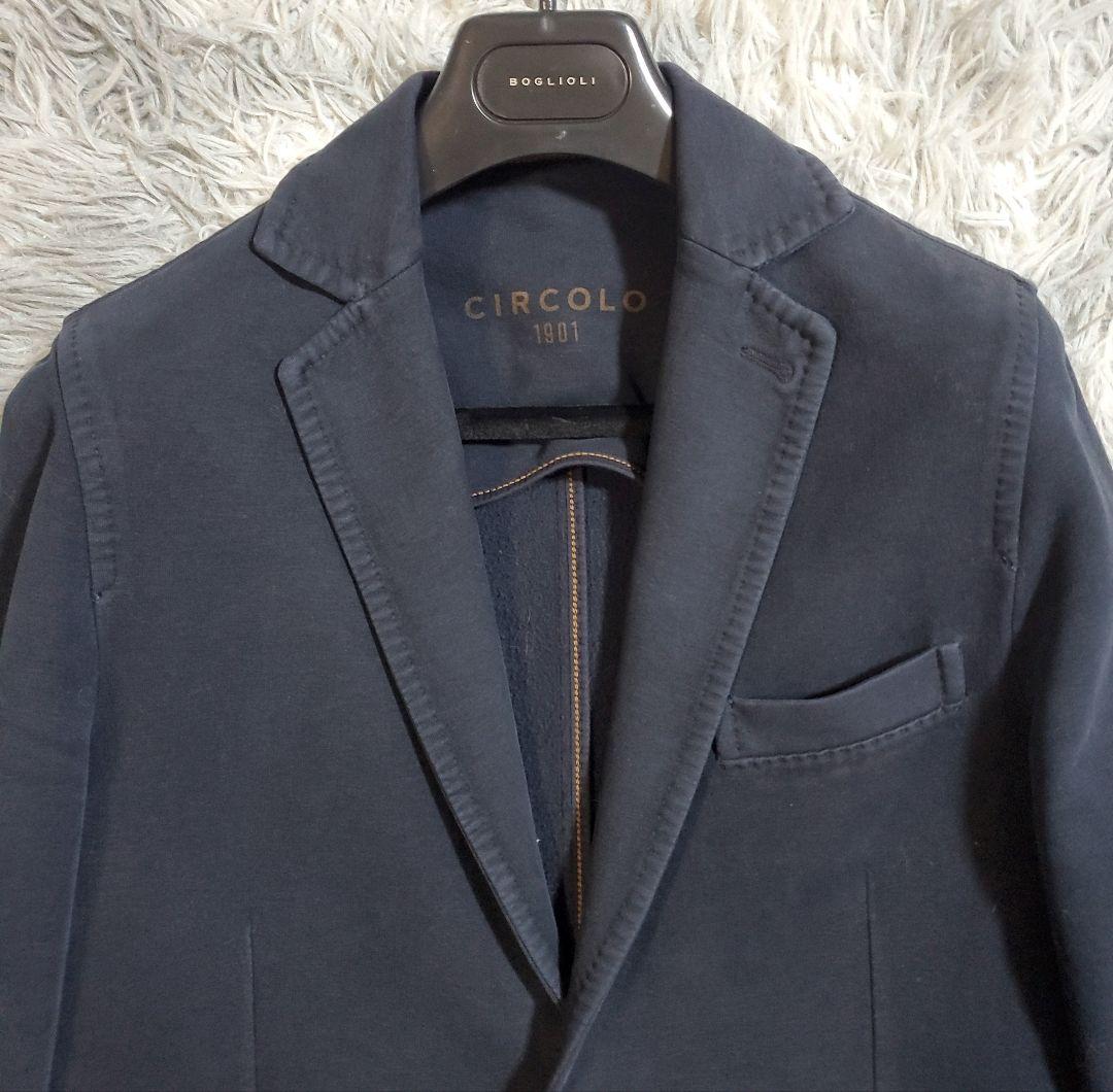 チルコロ 1901　テーラードジャケット　ストレッチ素材　ネイビー　size42