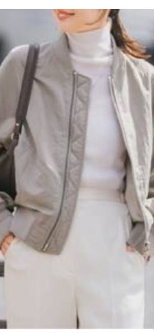 NOBLEノーブル　ヴィンテージナイロンコンパクトMA1　グレーA ジャケット