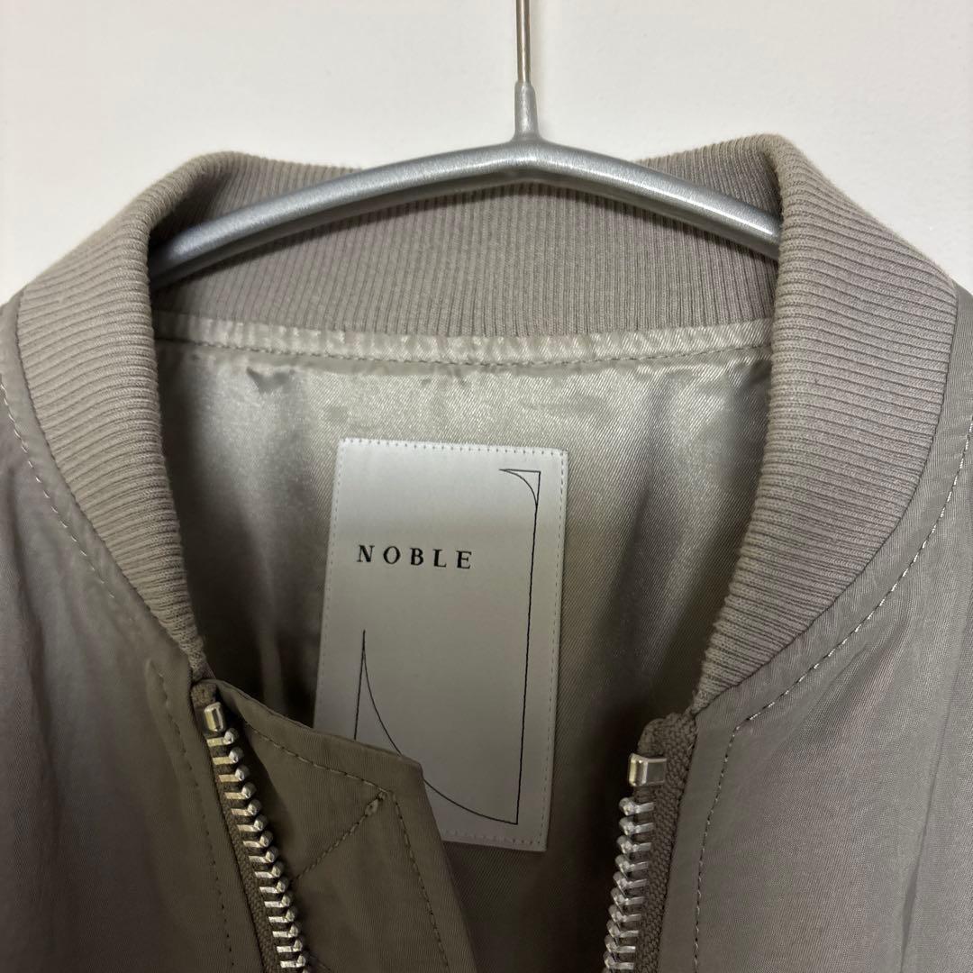 NOBLEノーブル　ヴィンテージナイロンコンパクトMA1　グレーA ジャケット