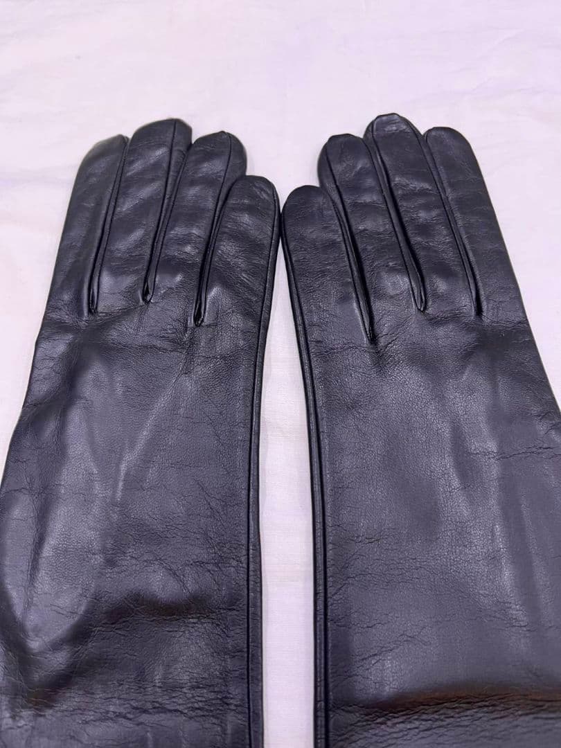 フランス老舗ジョルジュモラン レザー長手袋 黒L 新品未使用　送料無料
