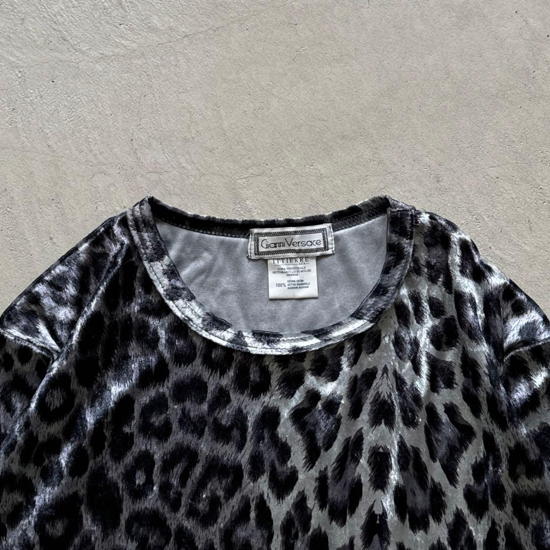 90s gianni versace leopard l/s opium 豹柄
