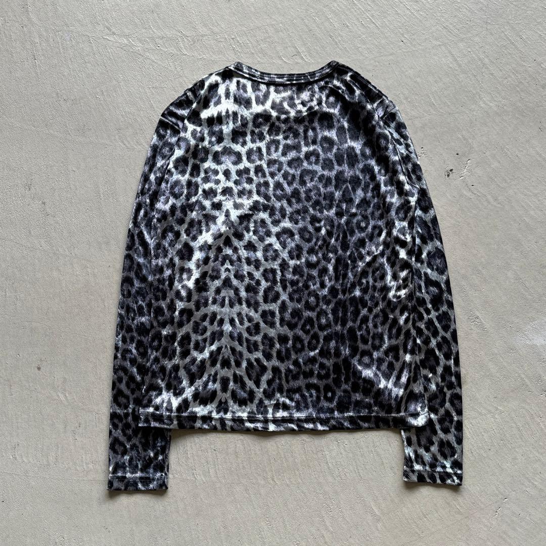 90s gianni versace leopard l/s opium 豹柄