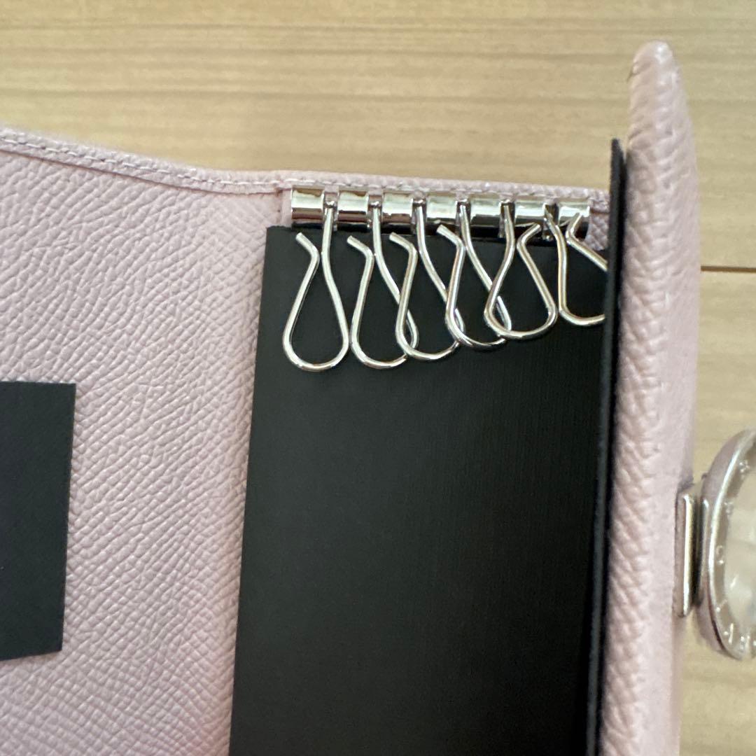 【新品未使用】ブルガリ　6連キーケース　ピンク