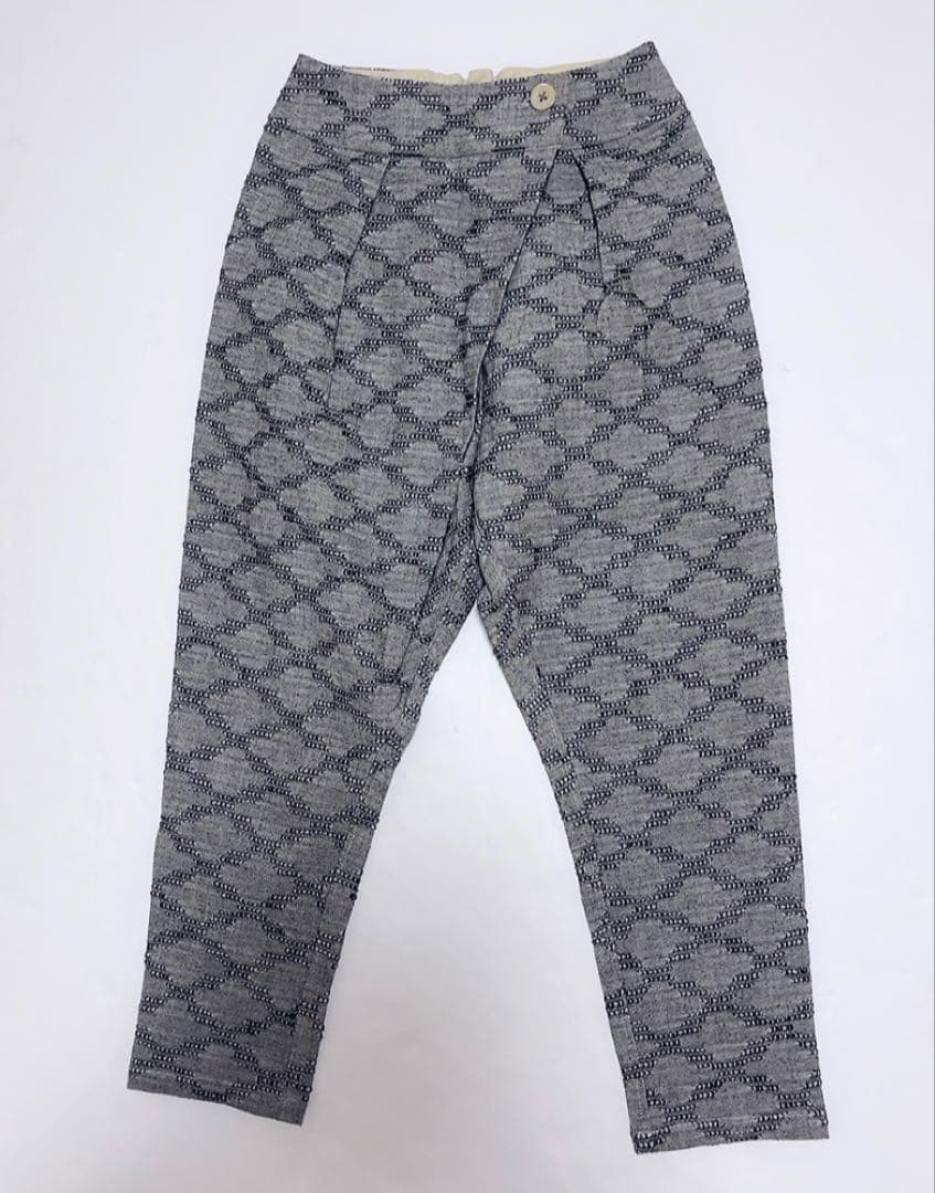 美品 YURTAO ユルタオ ジャガードパンツ グレー系 木下桃子 フリーサイズ