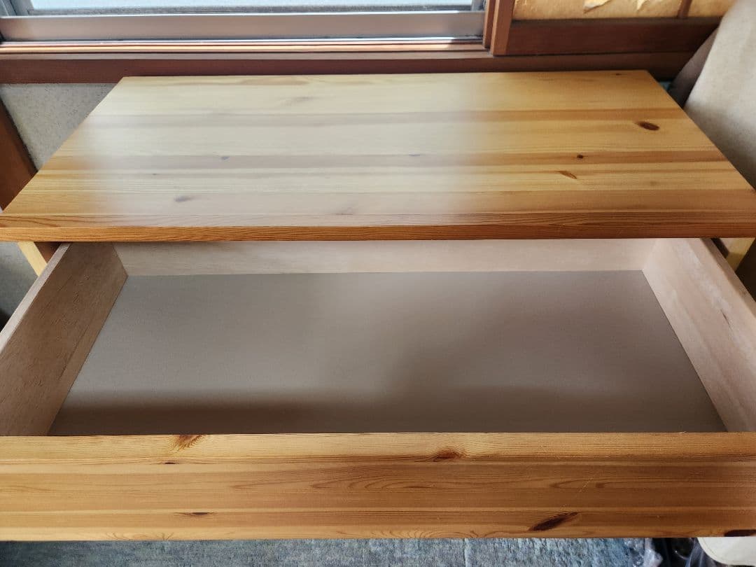 かとう 無印良品 パイン材 4段チェスト 棚 MUJI タンス 収納 天然