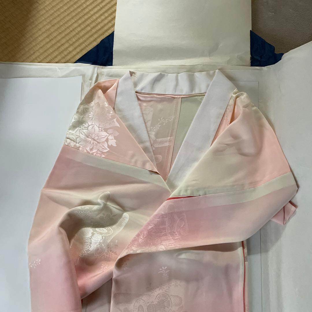 送料値下げ期間↓振袖 赤 花柄 長襦袢　帯付き