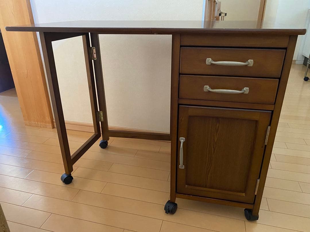 【tekkamaki816】木製ミシン台　折りたたみ式