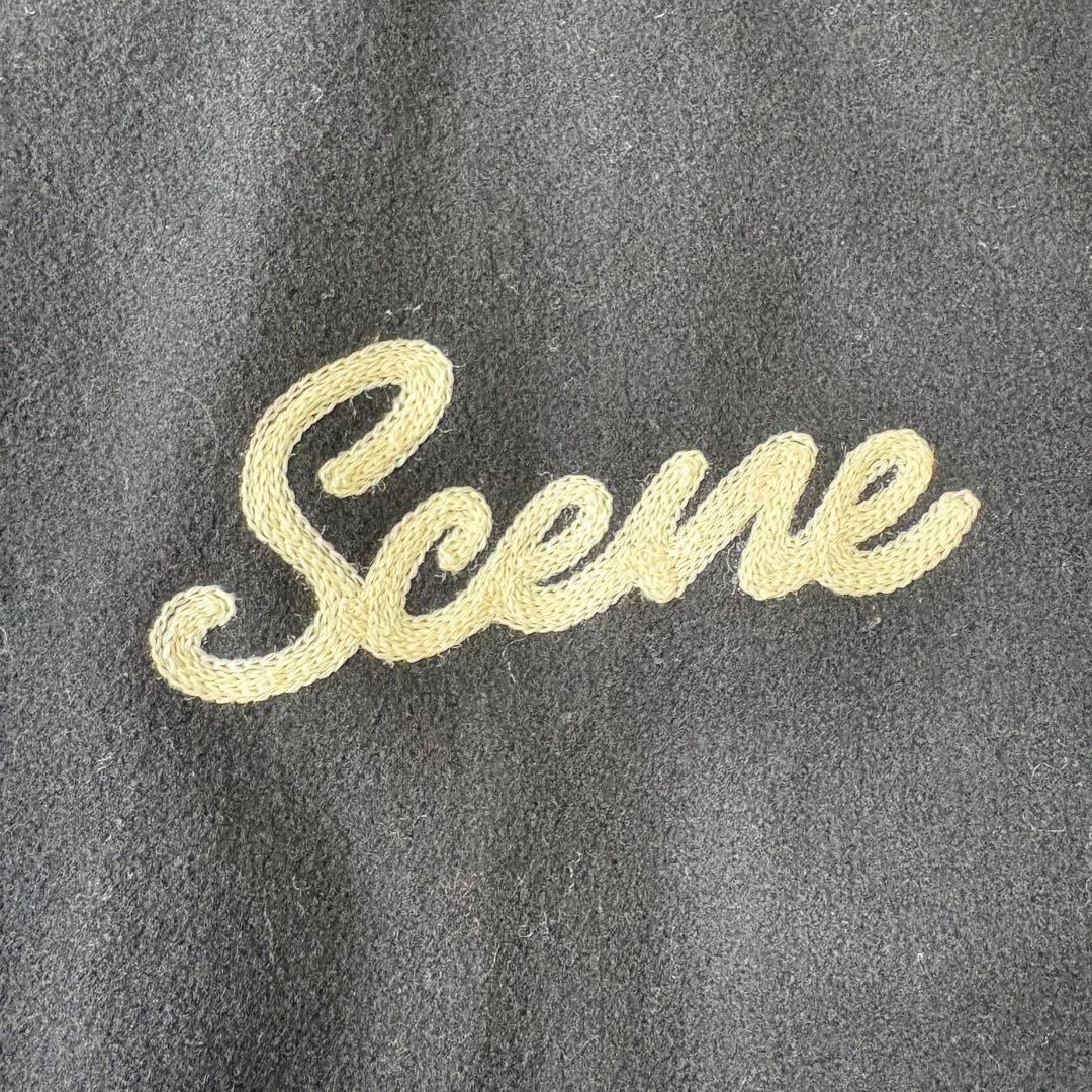 SCENE VAN TM ATHLETICS スタジャン オールブラック L