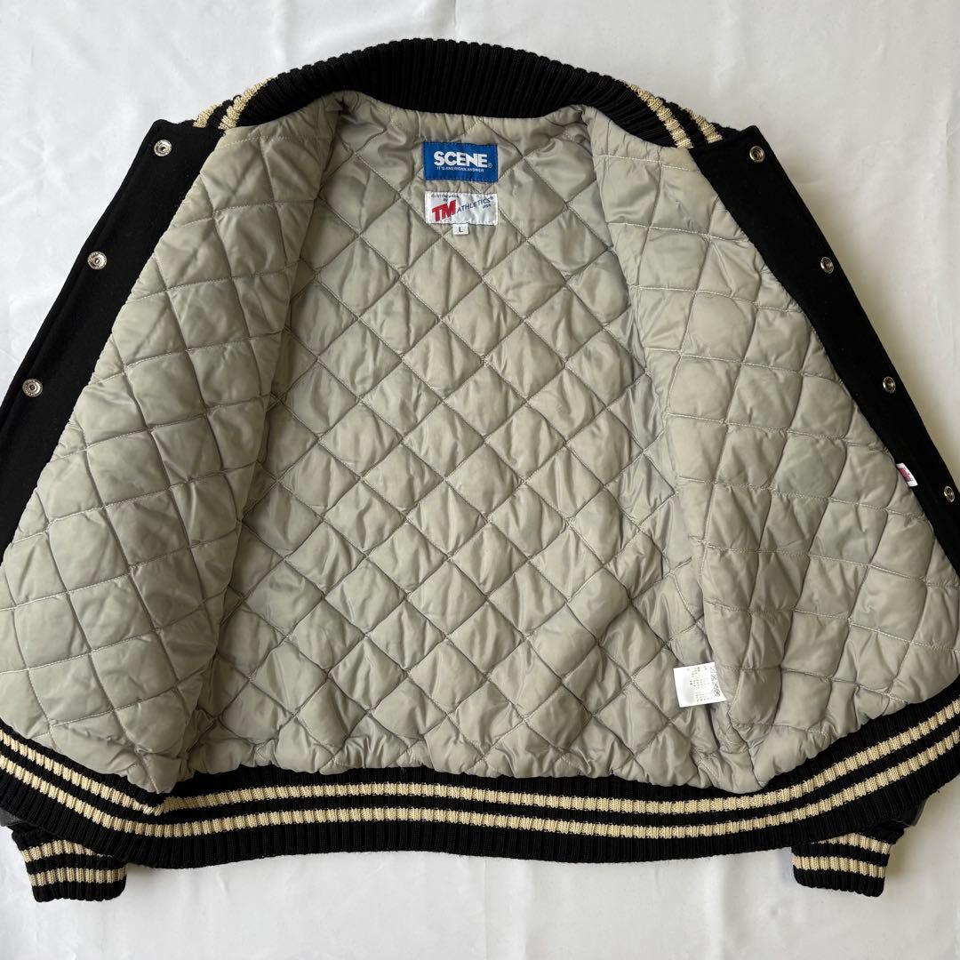 SCENE VAN TM ATHLETICS スタジャン オールブラック L