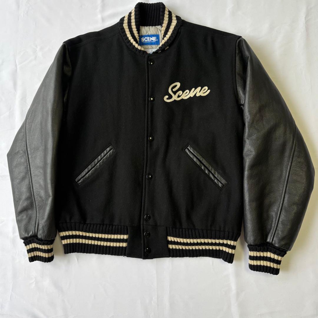 SCENE VAN TM ATHLETICS スタジャン オールブラック L