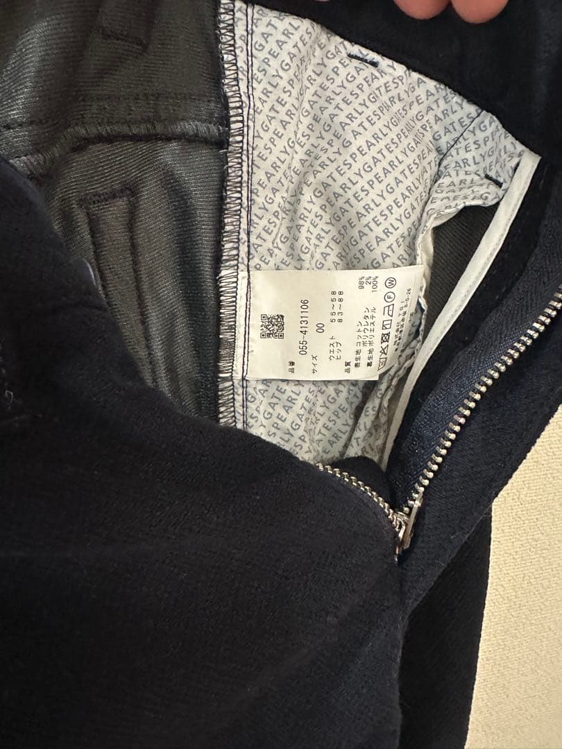 パーリーゲイツネイビー ゴルフパンツ レディース　サイズS (00)