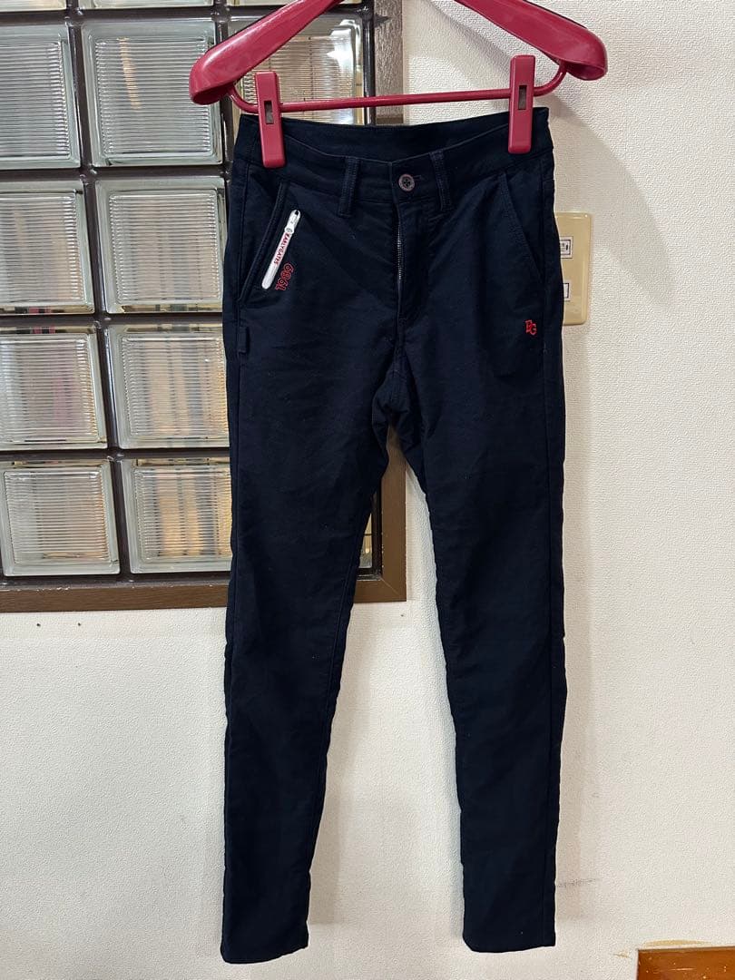 パーリーゲイツネイビー ゴルフパンツ レディース　サイズS (00)