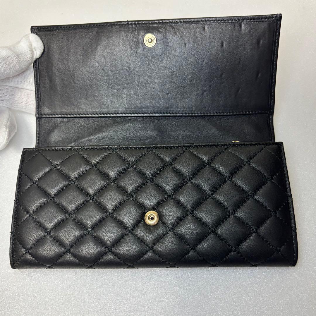 ドルチェアンドガッバーナ キルティング 長財布 黒　ゴールド金具　箱付　保証書