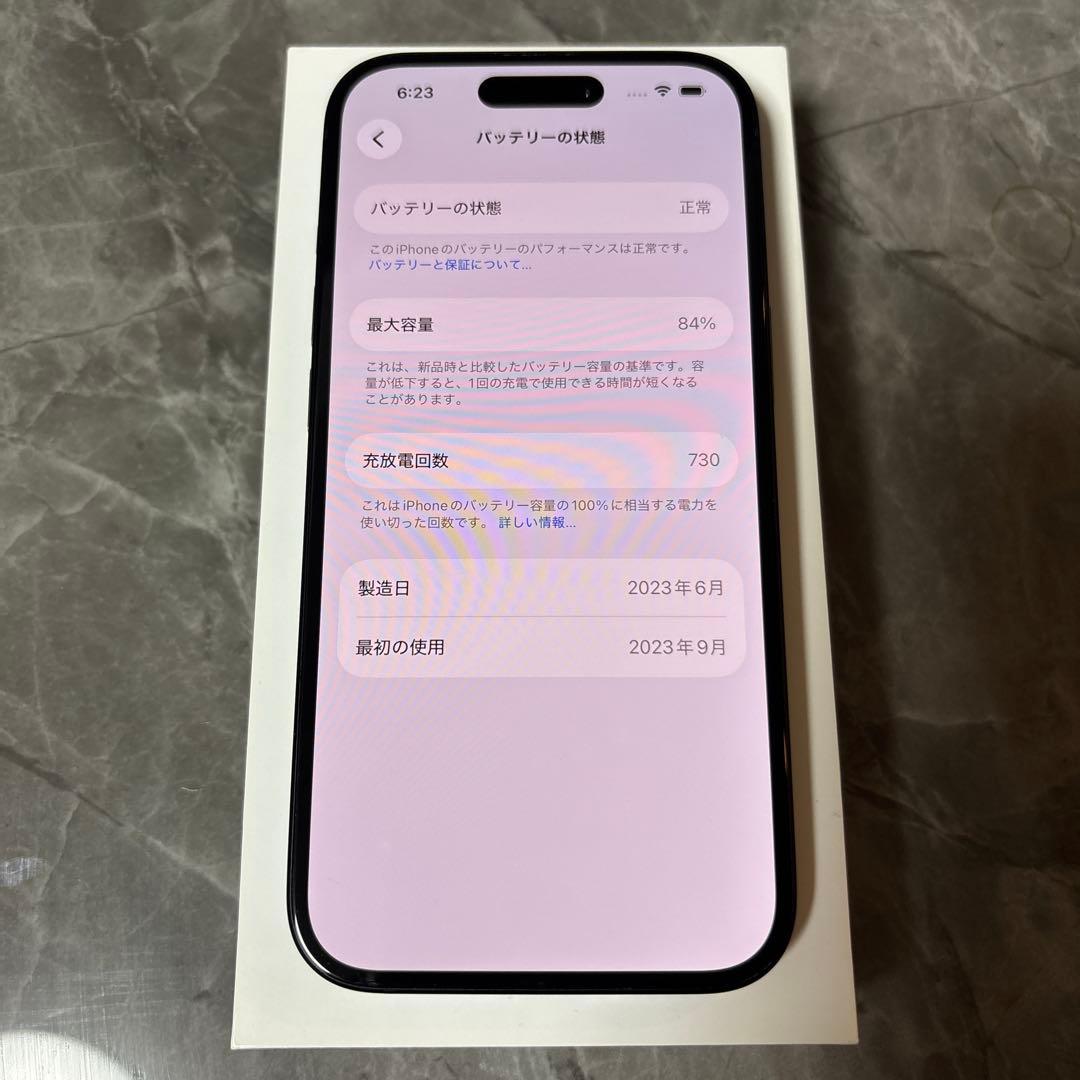 【極美品】Apple iPhone 15 128GB ブラック SIMフリー