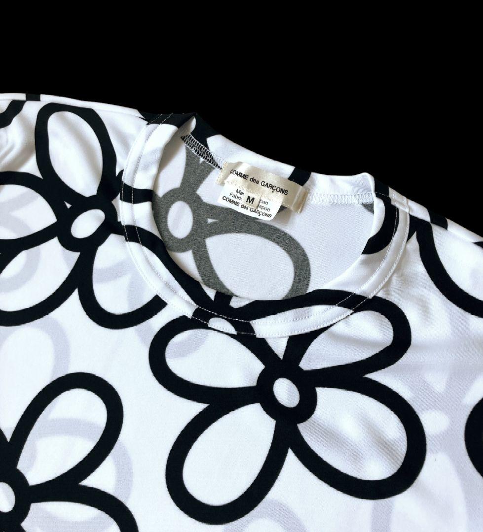 新品未使用 COMME des GARCONS 昇華プリント フラワーカットソー
