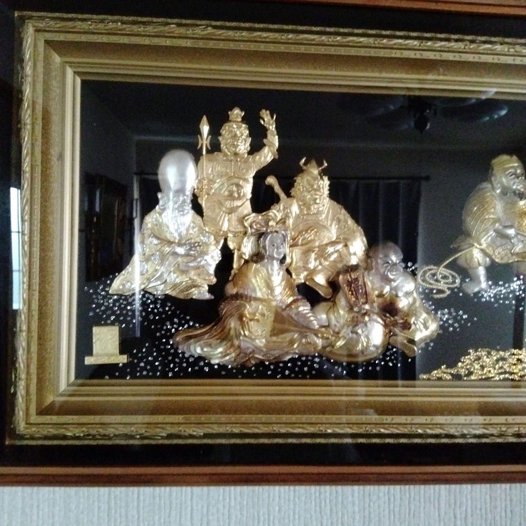 大型黄金七福神 立体工芸品　純金　純銀　金運　開運　縁起物　昭和レトロ　日本製