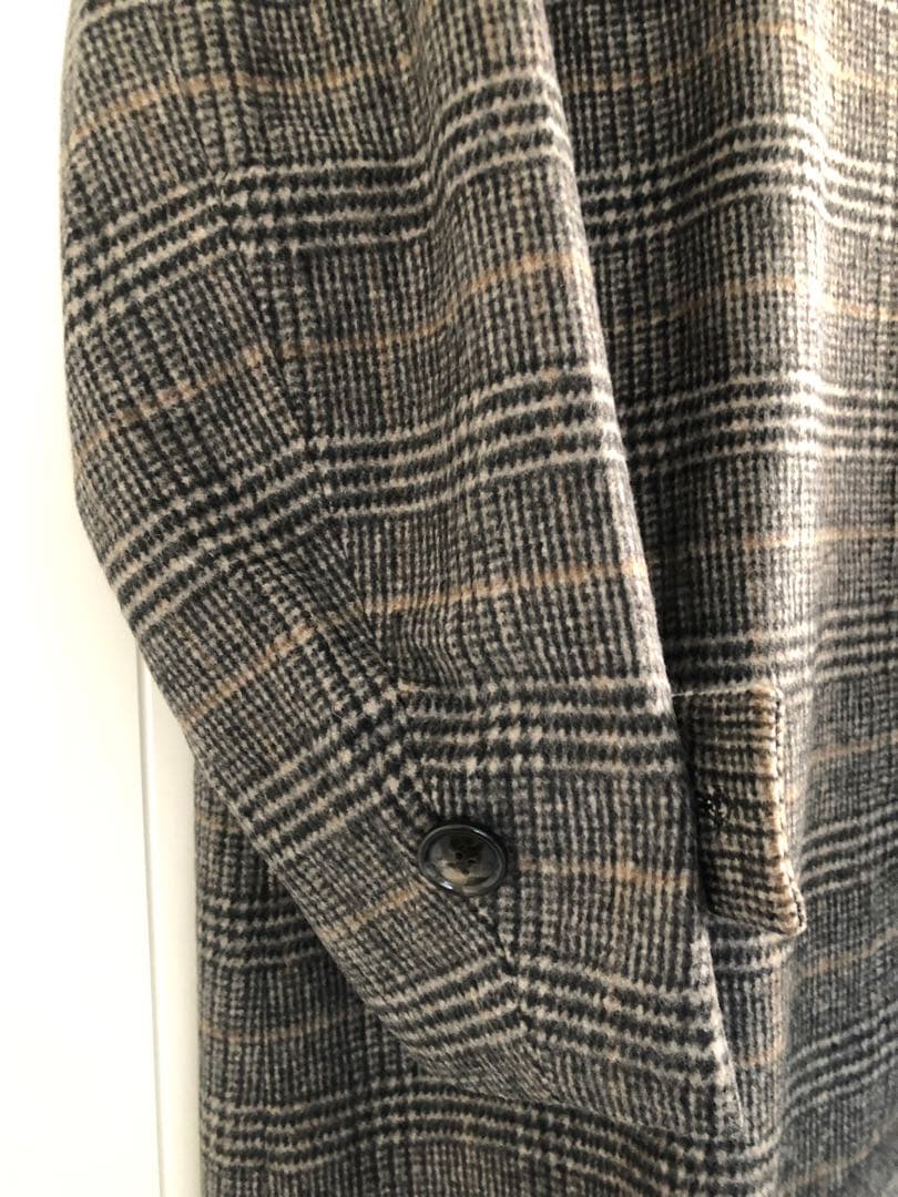 RIVE DROITE リヴドロワ チェックステンカラーコート