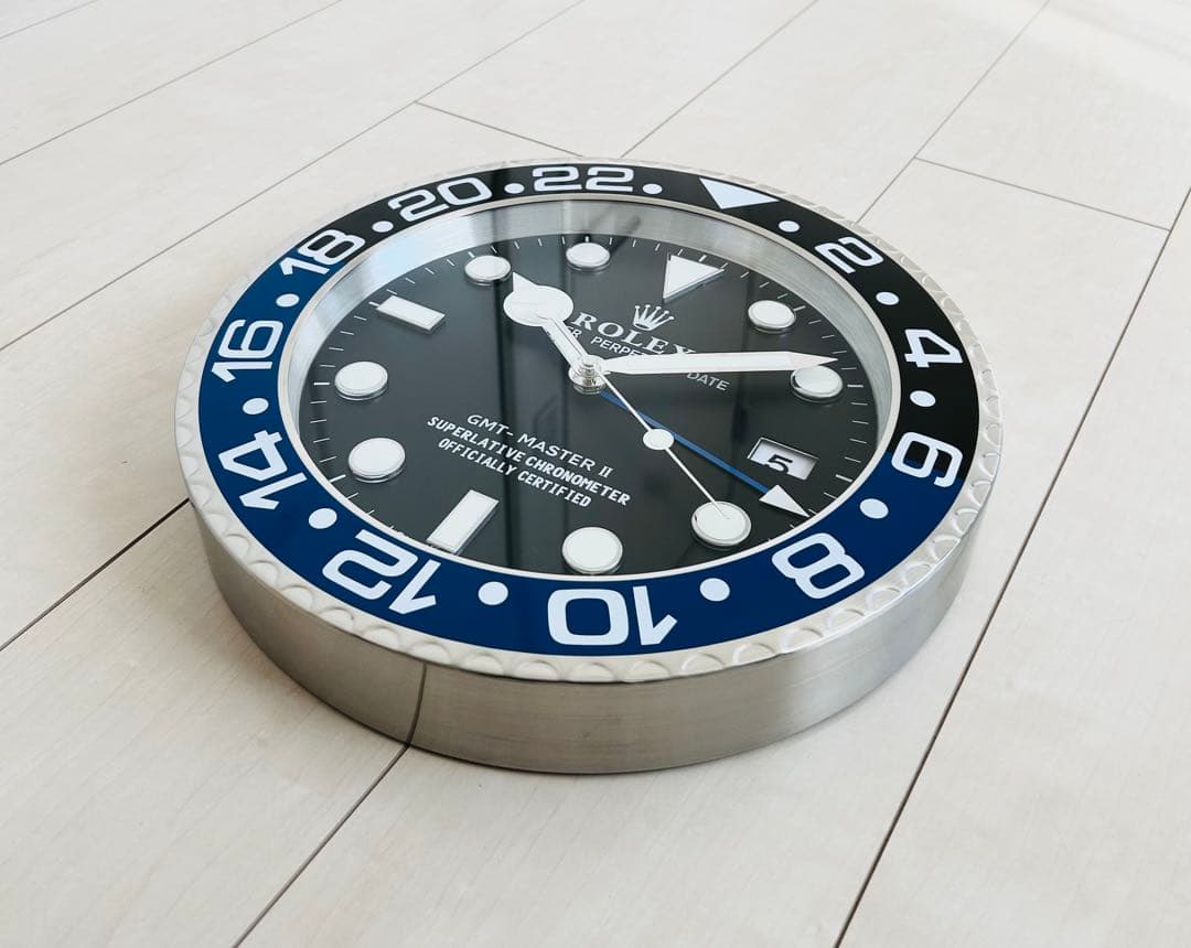 ロレックス販促品 GMTマスターⅡ 《バットマン 》掛け時計 新品未使用