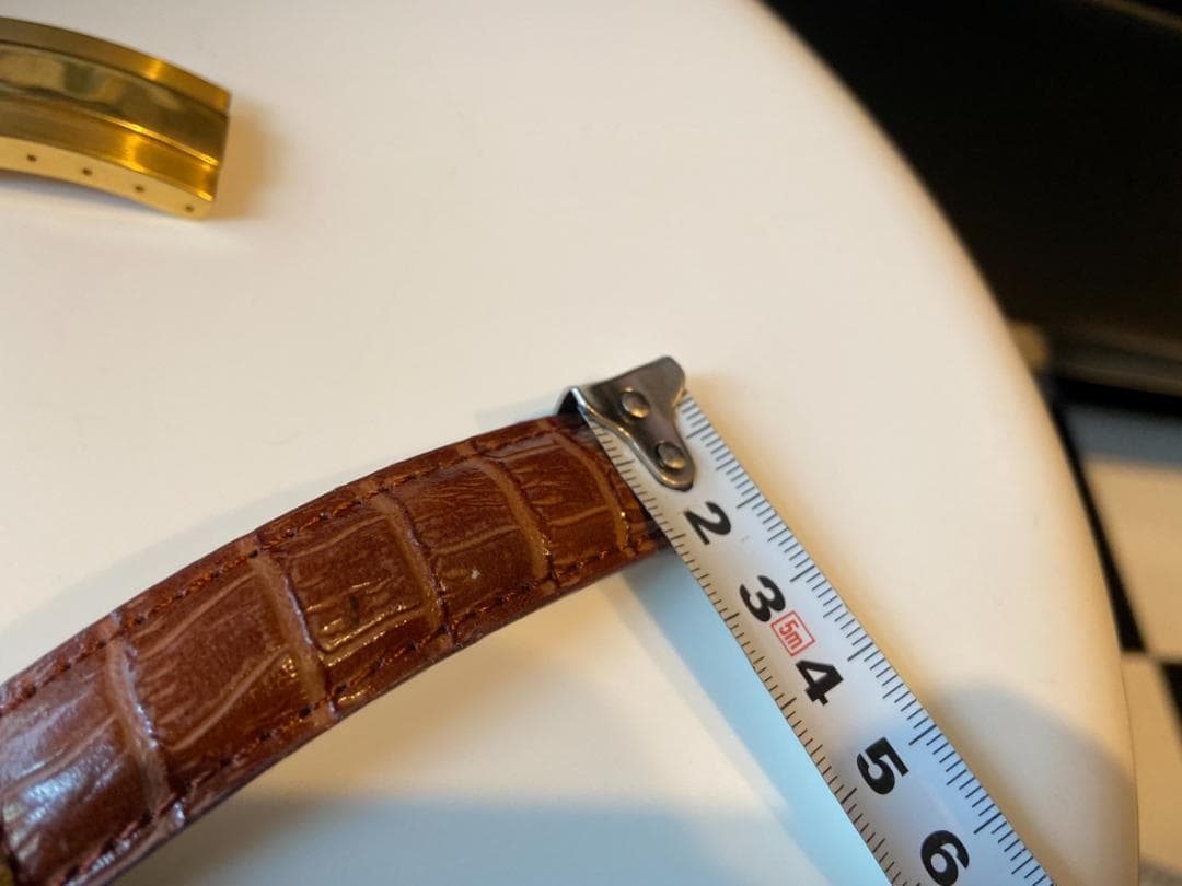 ◇腕時計　レザーベルト　本革　金属バックル　幅20mm　茶　ロレックスなどに◇
