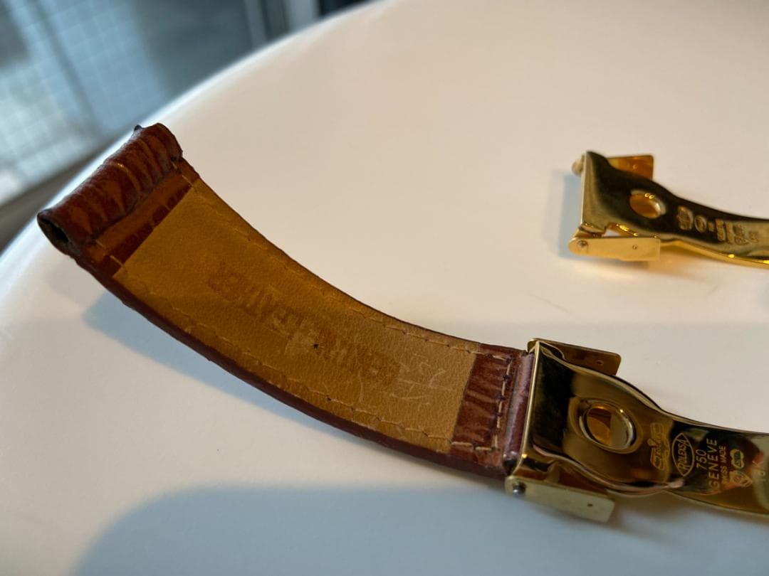 ◇腕時計　レザーベルト　本革　金属バックル　幅20mm　茶　ロレックスなどに◇