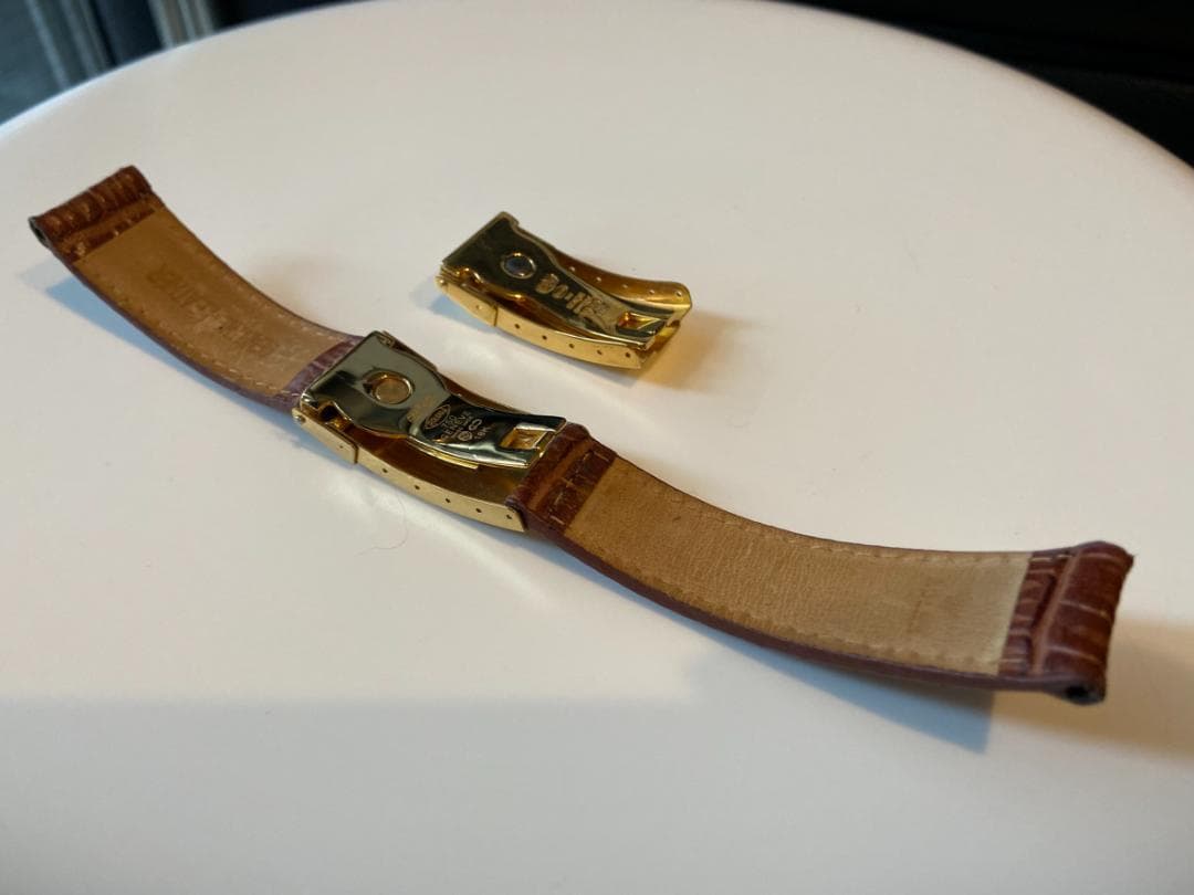 ◇腕時計　レザーベルト　本革　金属バックル　幅20mm　茶　ロレックスなどに◇