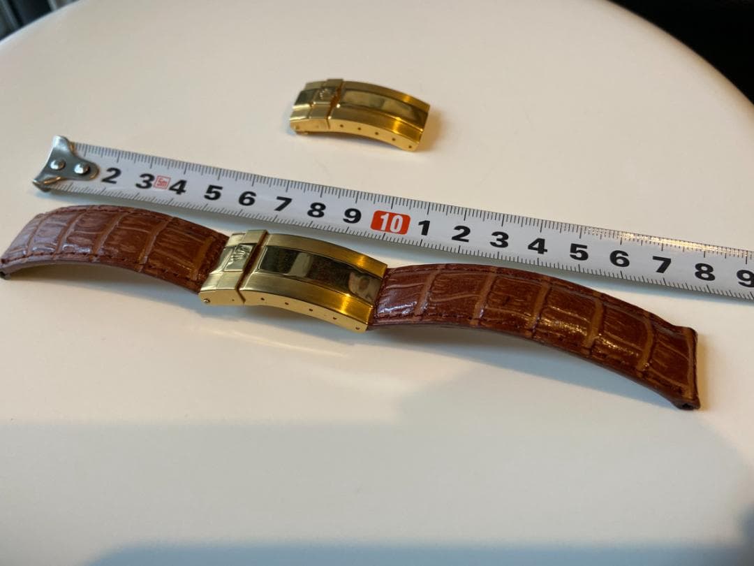 ◇腕時計　レザーベルト　本革　金属バックル　幅20mm　茶　ロレックスなどに◇