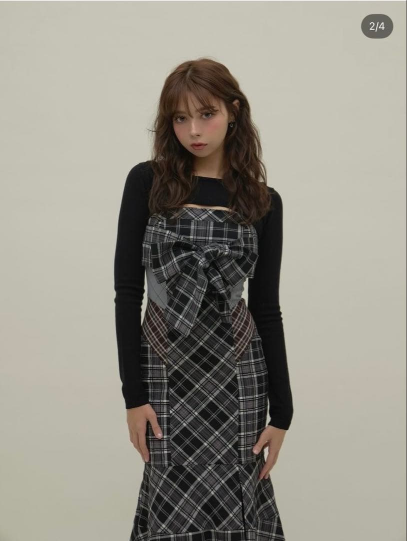 ［正規品］Juni check dress black S