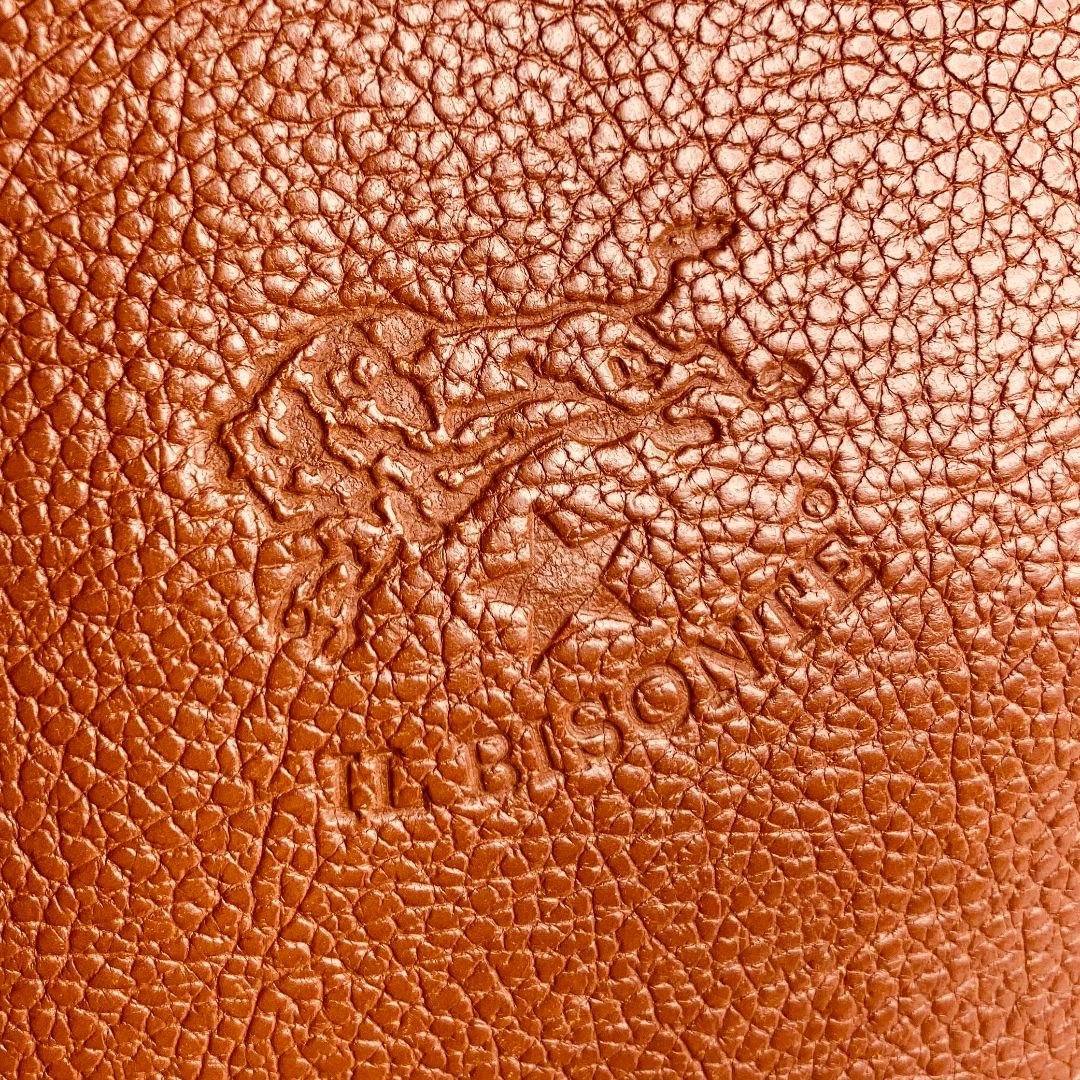 【ヴィンテージ感漂う本革】　IL BISONTE　ショルダーバッグ　レンガ　筒型