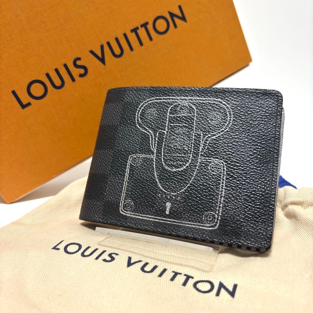 509✨極美品✨ルイヴィトン 二つ折り財布 ミュルティプル ダミエグラフィット