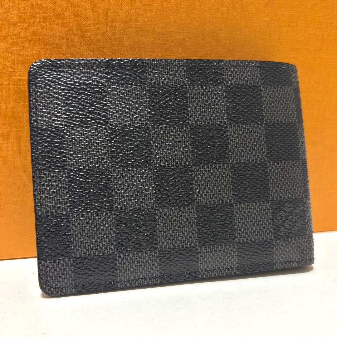 509✨極美品✨ルイヴィトン 二つ折り財布 ミュルティプル ダミエグラフィット