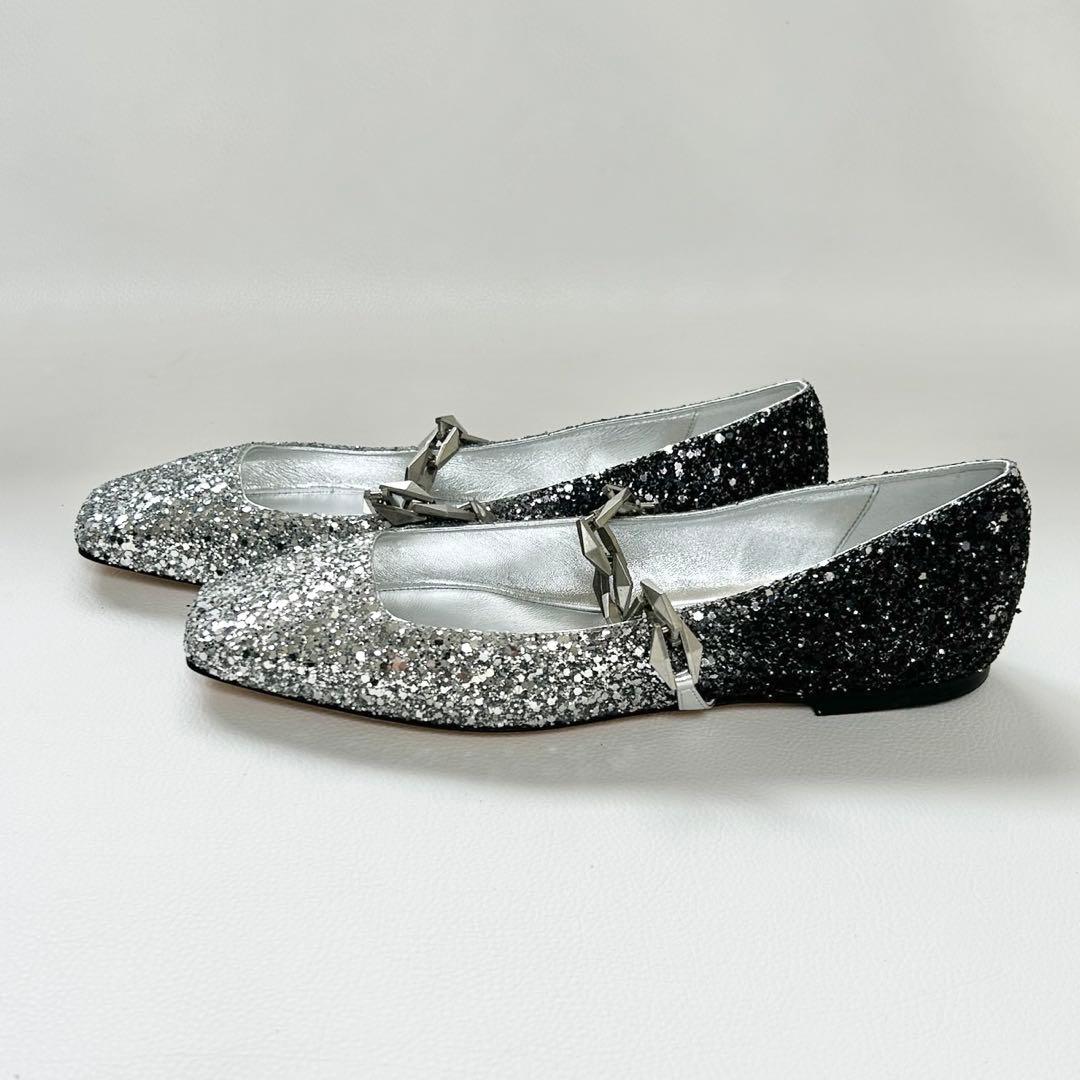 新品✨ジミーチュウ Diamond Tilda フラットシューズ グリッター
