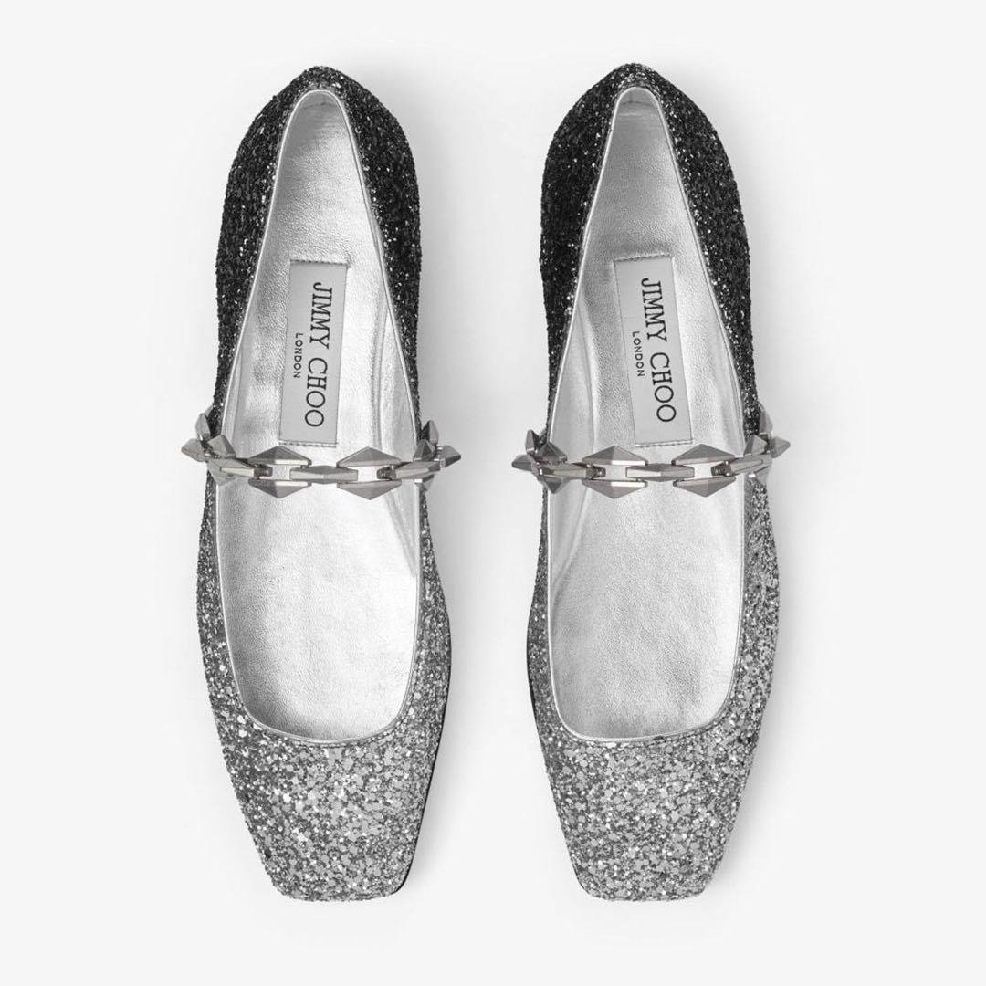 新品✨ジミーチュウ Diamond Tilda フラットシューズ グリッター