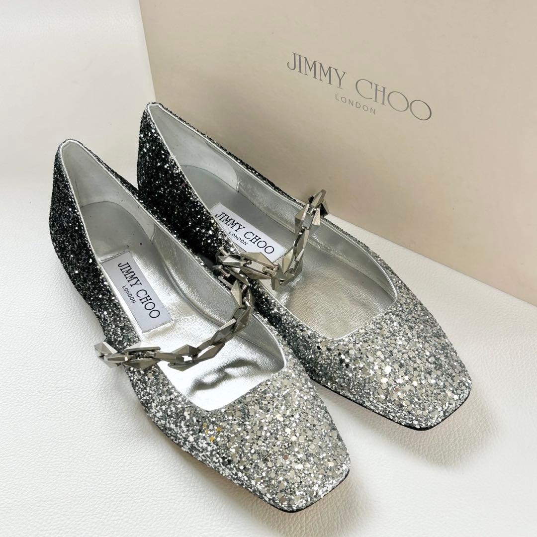 新品✨ジミーチュウ Diamond Tilda フラットシューズ グリッター