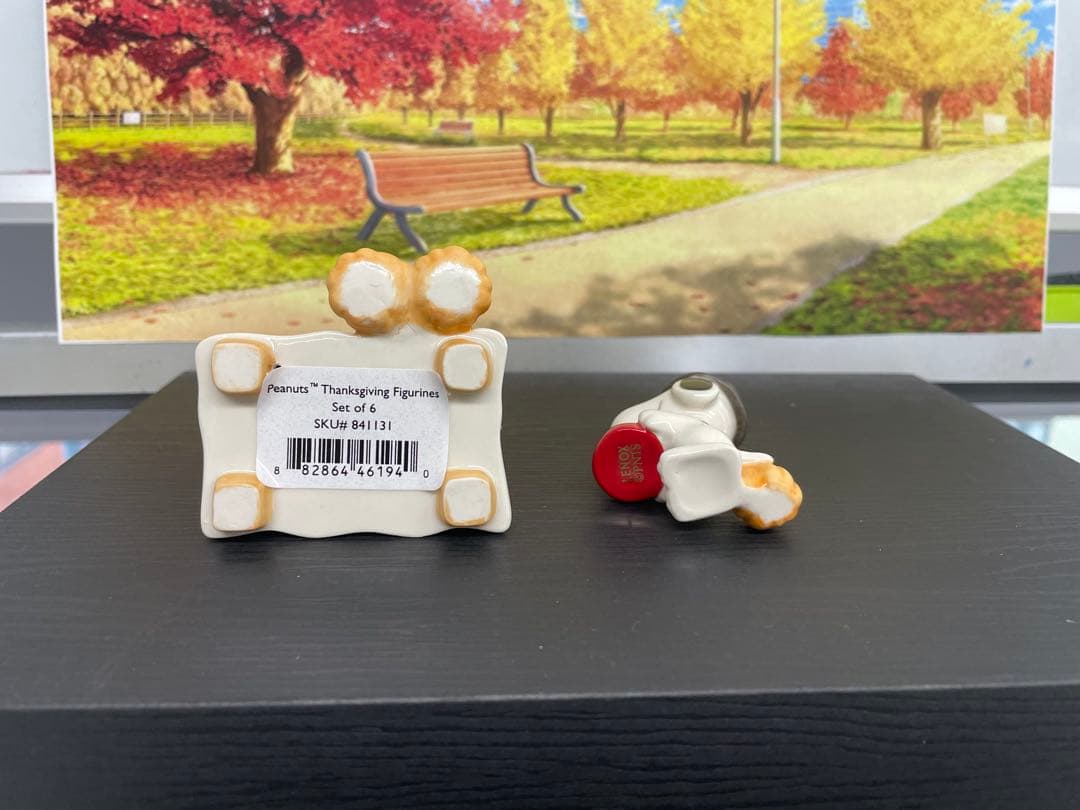新品 未使用 レノックスピーナッツ感謝祭 置物セッ ト6ピース
