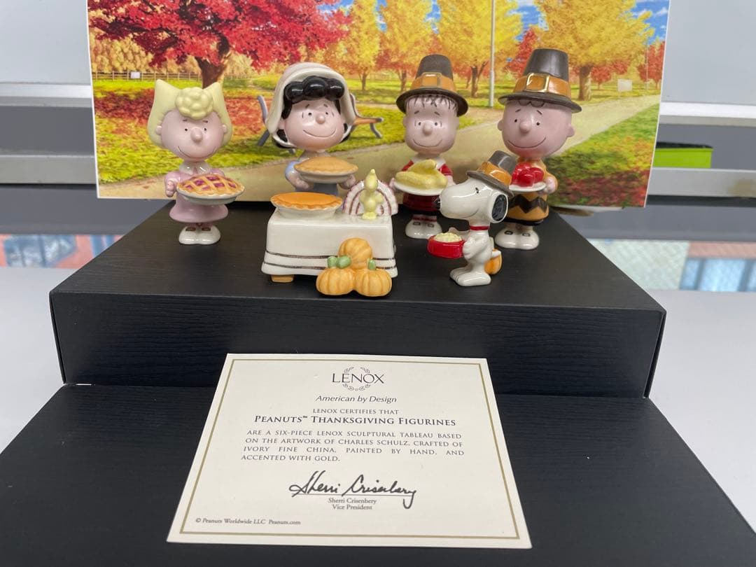 新品 未使用 レノックスピーナッツ感謝祭 置物セッ ト6ピース