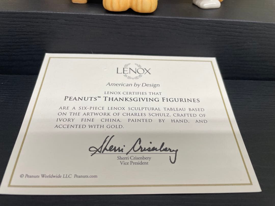 新品 未使用 レノックスピーナッツ感謝祭 置物セッ ト6ピース
