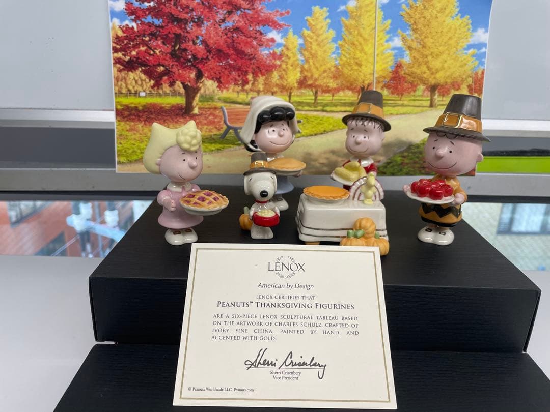 新品 未使用 レノックスピーナッツ感謝祭 置物セッ ト6ピース