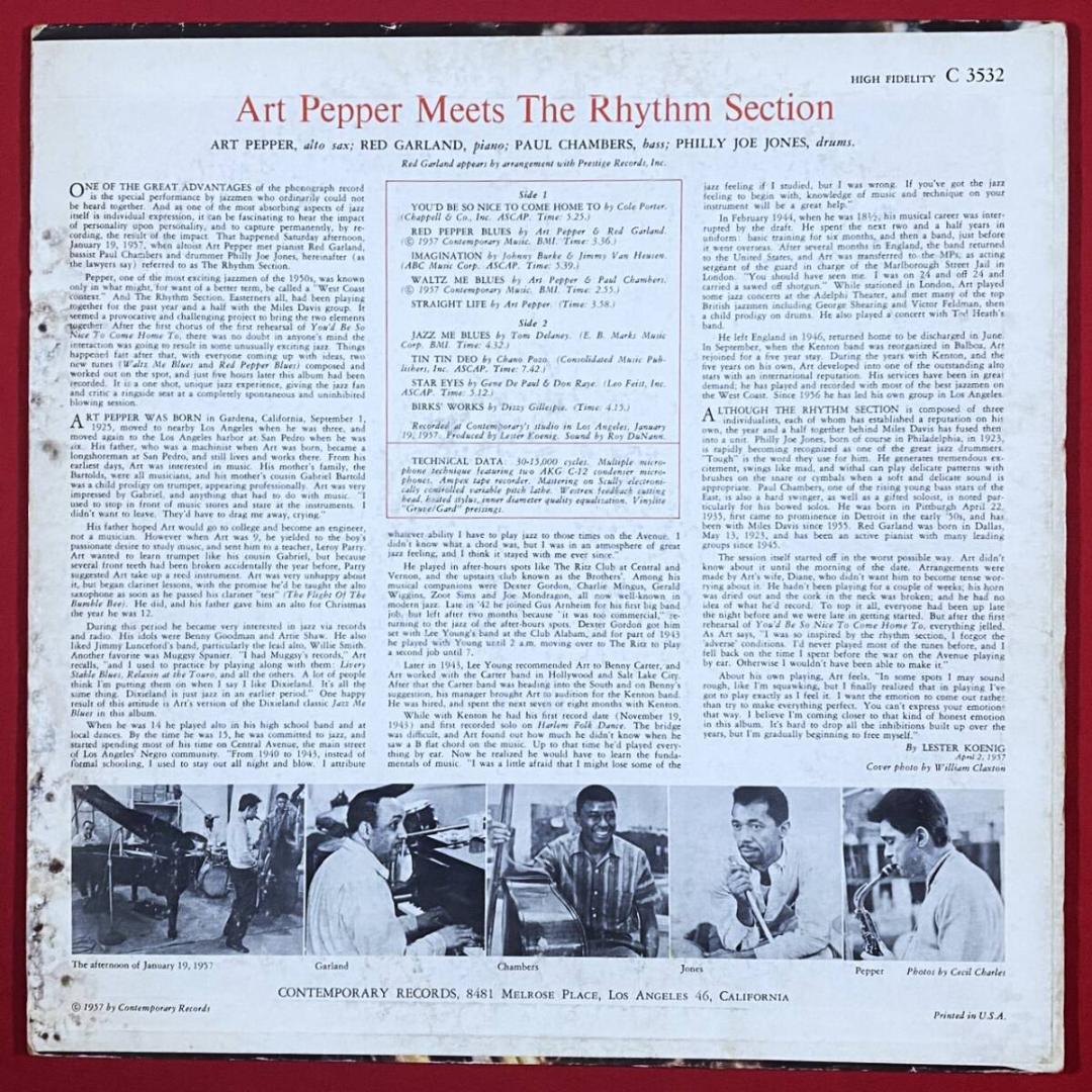 ★現状特価【USオリジナル／MONO／深溝DG】 アート・ペッパー