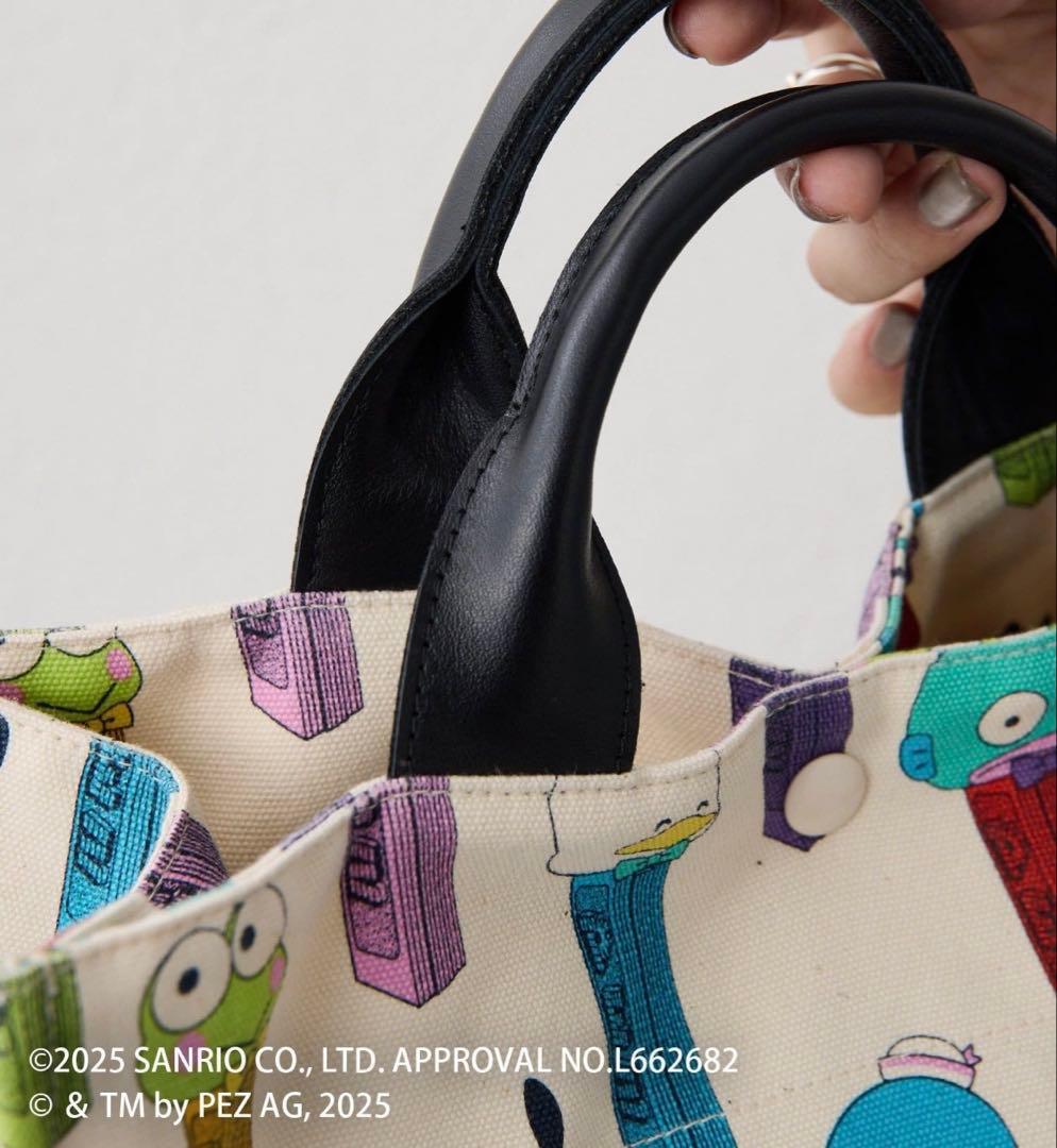 【はぴだんぶい×PEZ×ear】A4サイズ対応/コラボコットントートバッグM