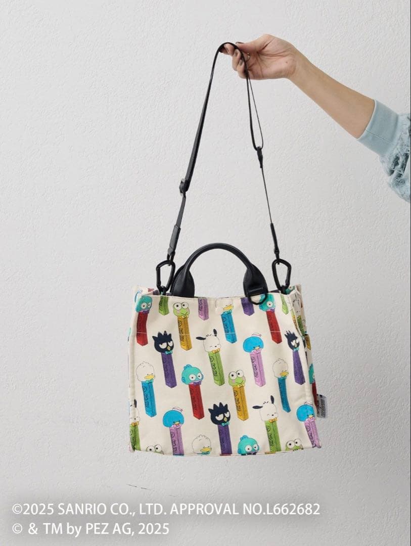 【はぴだんぶい×PEZ×ear】A4サイズ対応/コラボコットントートバッグM