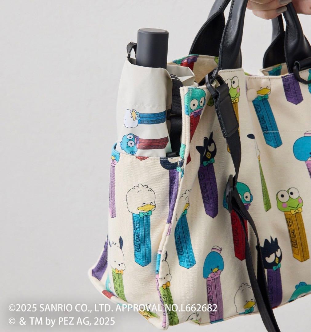 【はぴだんぶい×PEZ×ear】A4サイズ対応/コラボコットントートバッグM